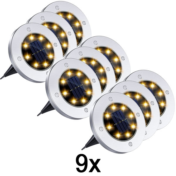 3x Solárne podlahové svetlá na vonkajšie použitie (3 ks) | LUMIGARD