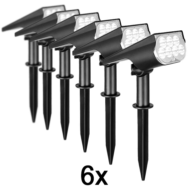 6x Solárne bodové svetlo na vonkajšie použitie | SPOTIKE