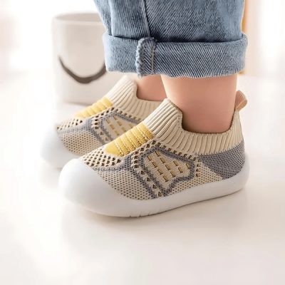 Detské capačky na prvé kroky - Protišmykové, pletená bavlna, 6-24 mesiacov | MESHSTEPS